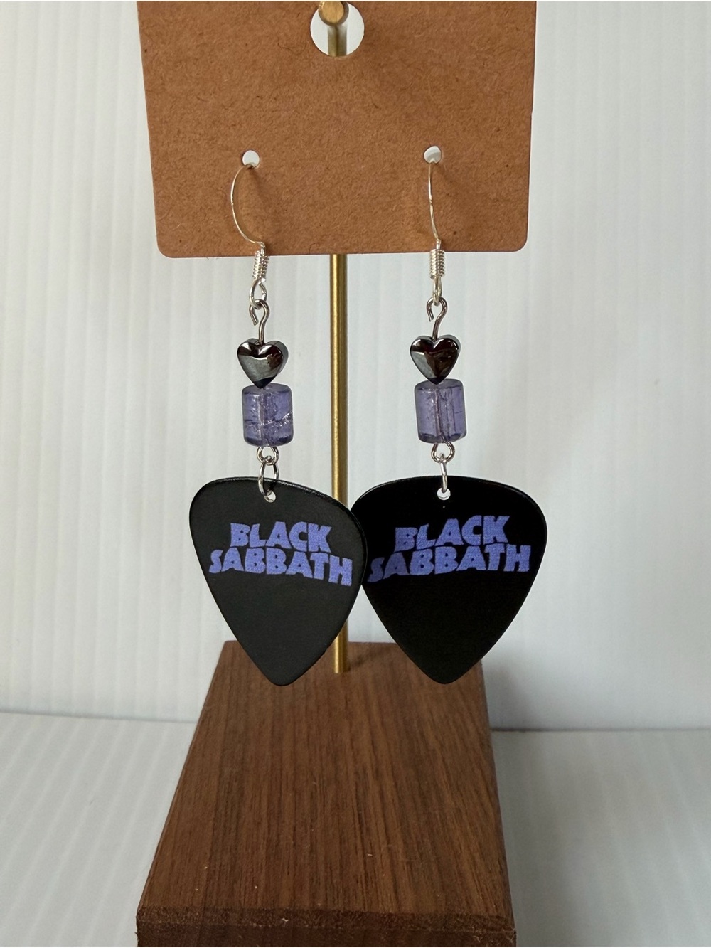 Black Sabbath Guitar Pick Earrings